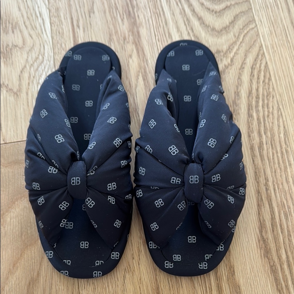 Balenciaga Black Slide Sandals